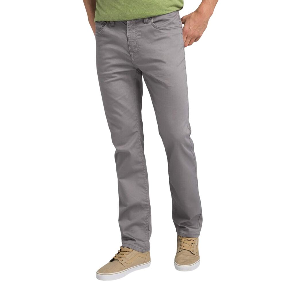 Prana Men's Bridger Canvas‎ Slim Fit Straight Leg Jeans Preppy Gray Size 40x32